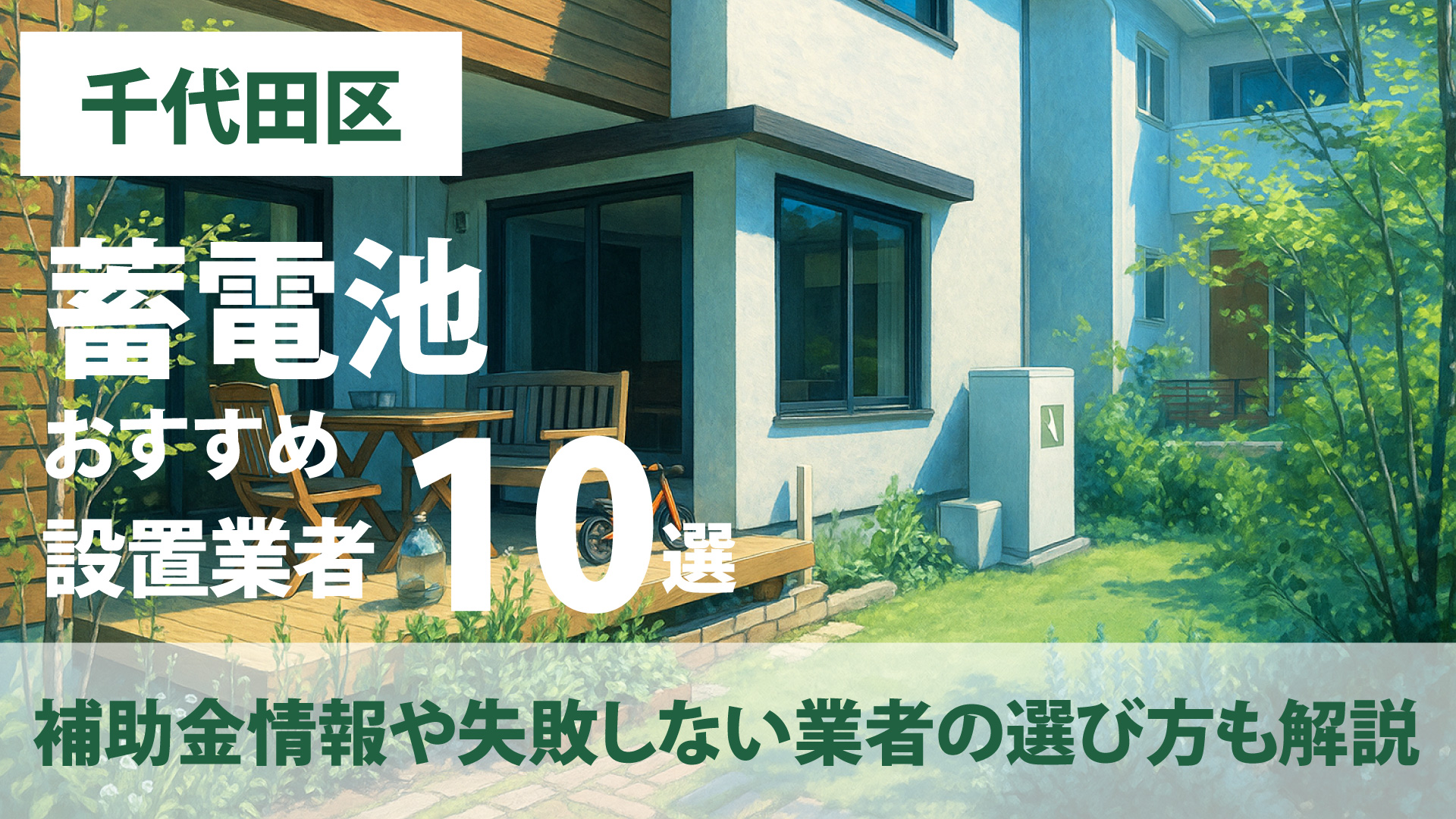 千代田区のおすすめ蓄電池設置業者10選・補助金情報や失敗しない業者の選び方も解説