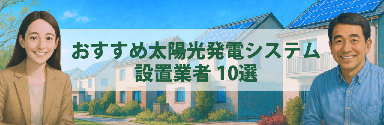 おすすめ太陽光発電システム設置業者10選