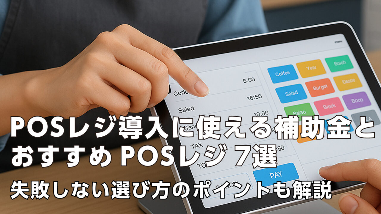 飲食店がPOSレジ導入に使える補助金とおすすめPOSレジ7選・失敗しない選び方のポイントも解説