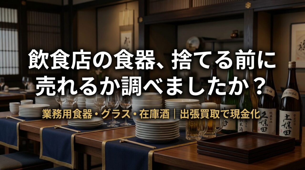 飲食店の食器、捨てる前に売れるか調べましたか?